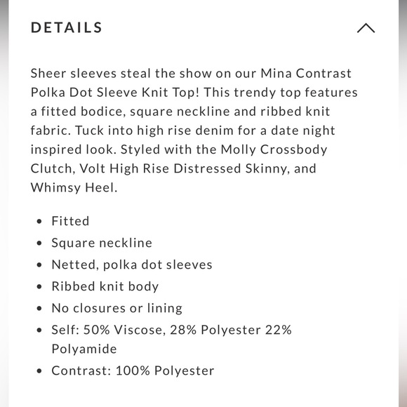 NWOT VICI Ivory long sleeve sheer polka dot shirt - Picture 4 of 5